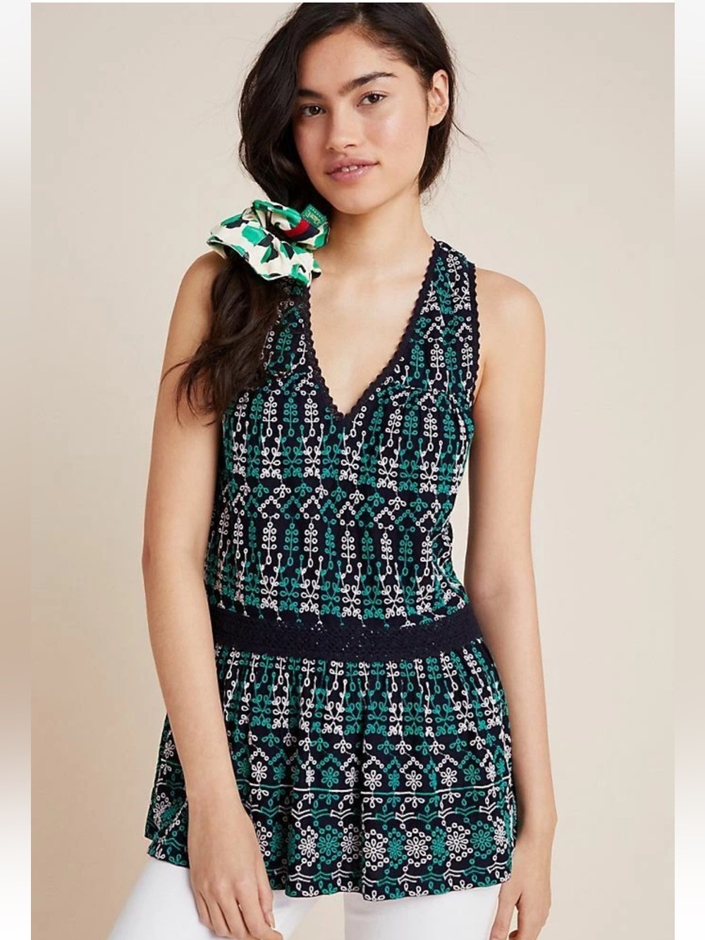 Maeve by Anthropologie Cammie Peplum Top L